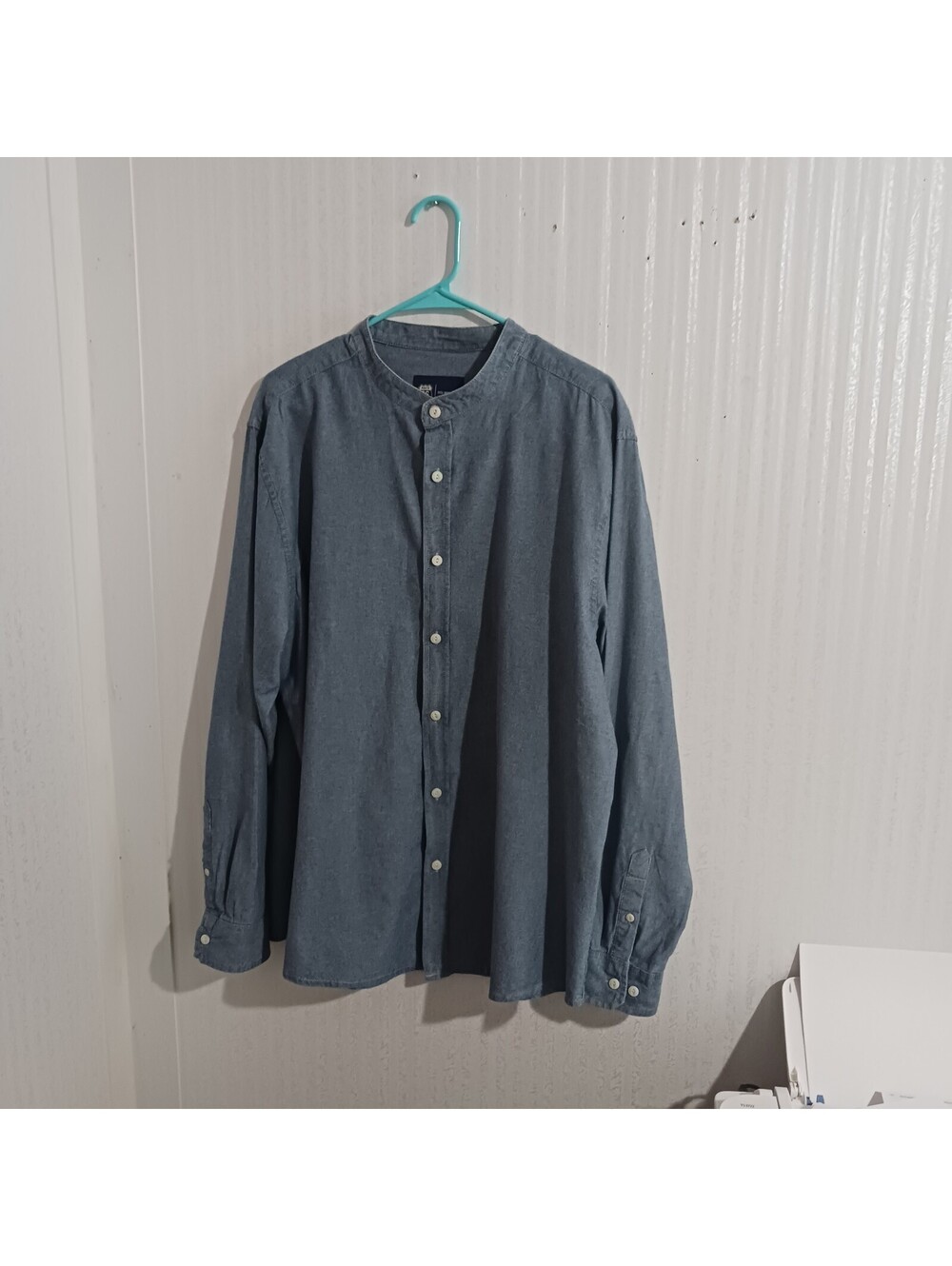 Route 66 Men  Long Sleeves Lightwash Denim Skirt Button Down Closer  2X